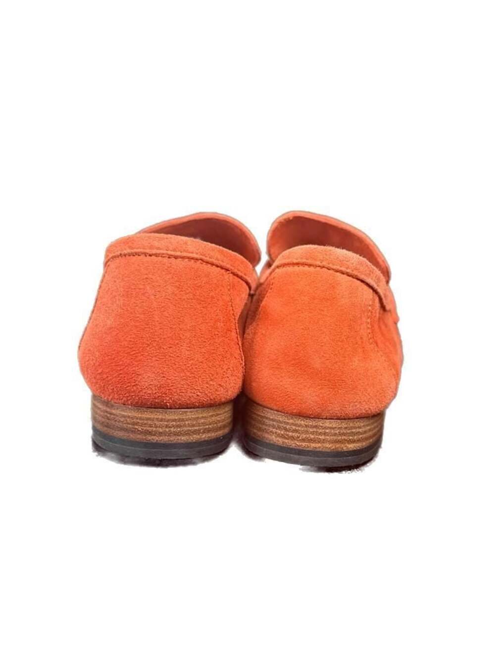 M.Gemi The Sacca Donna Tangerine Orange Suede Penny Loafers, Beautiful Size 40.5 - Picture 3 of 8